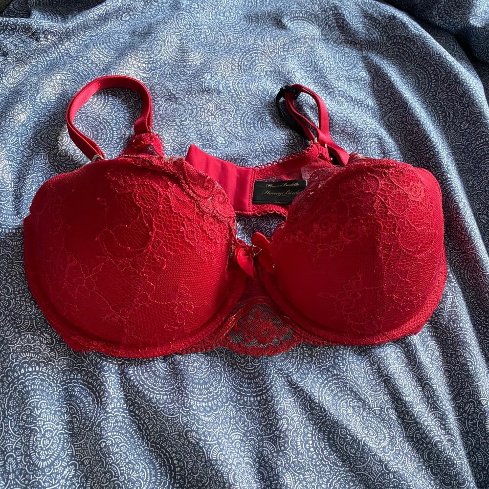 NWT Honey Birdette Red Bra